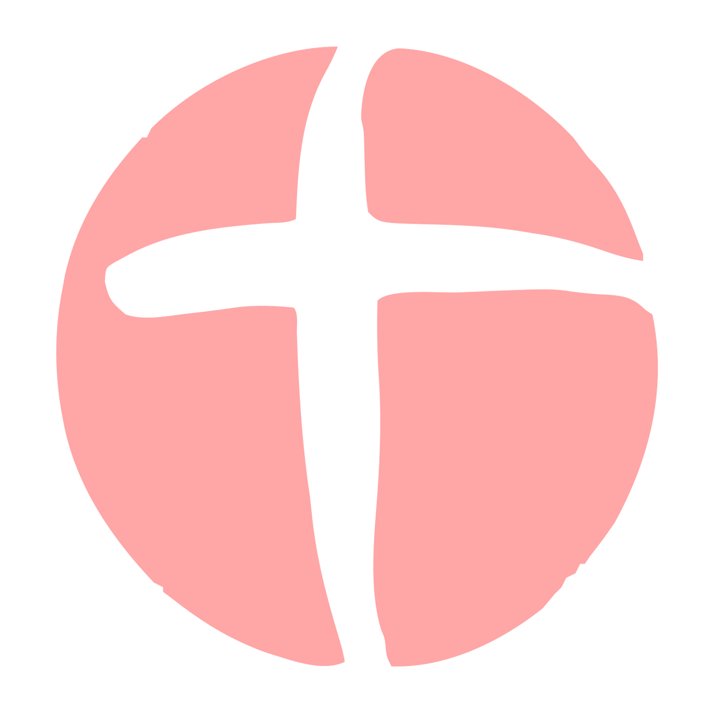 Hand-Drawn Cross Circle Logo #ffa6a6