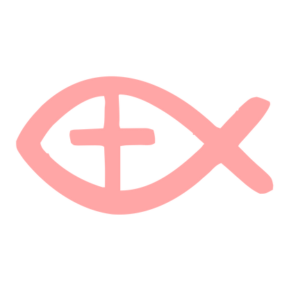 Hand-Drawn Fish Cross Logo #ffa6a6