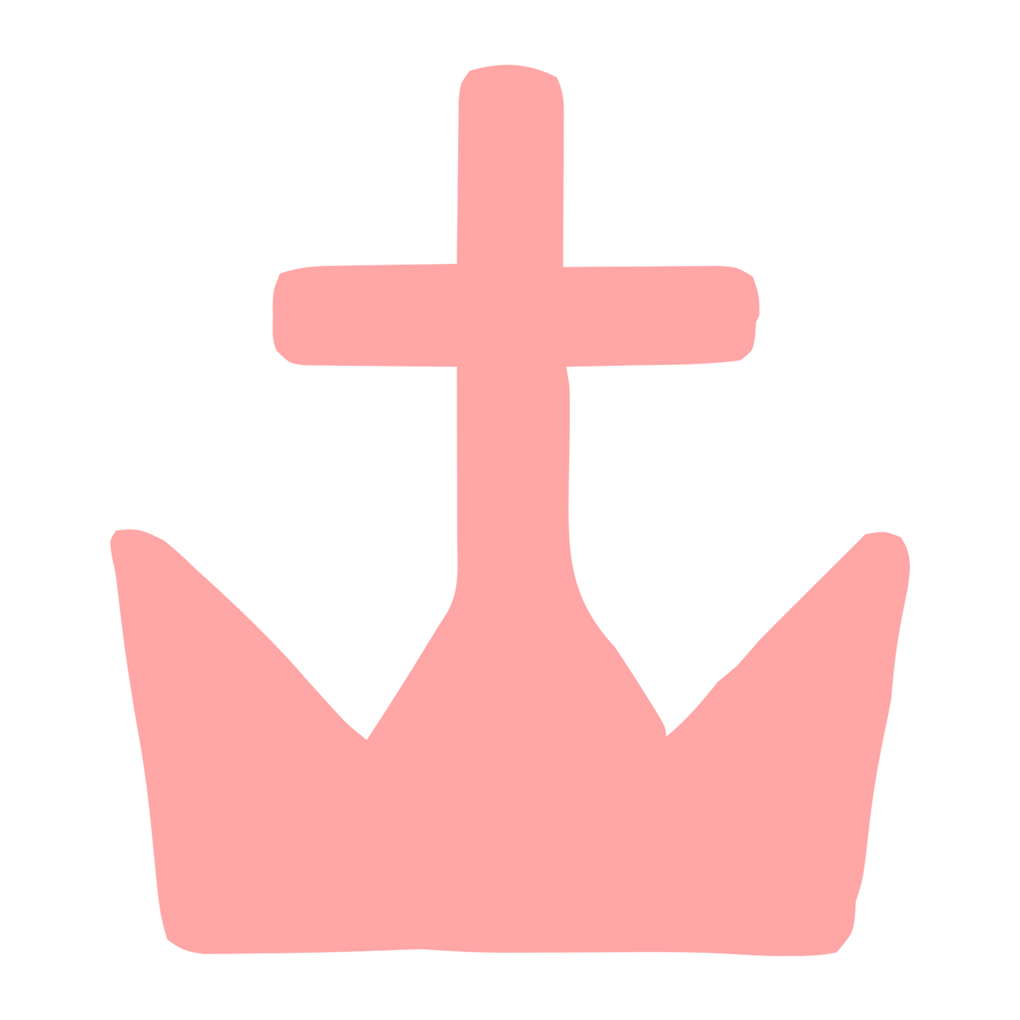 Cross Crown Church Logo #ffa6a6
