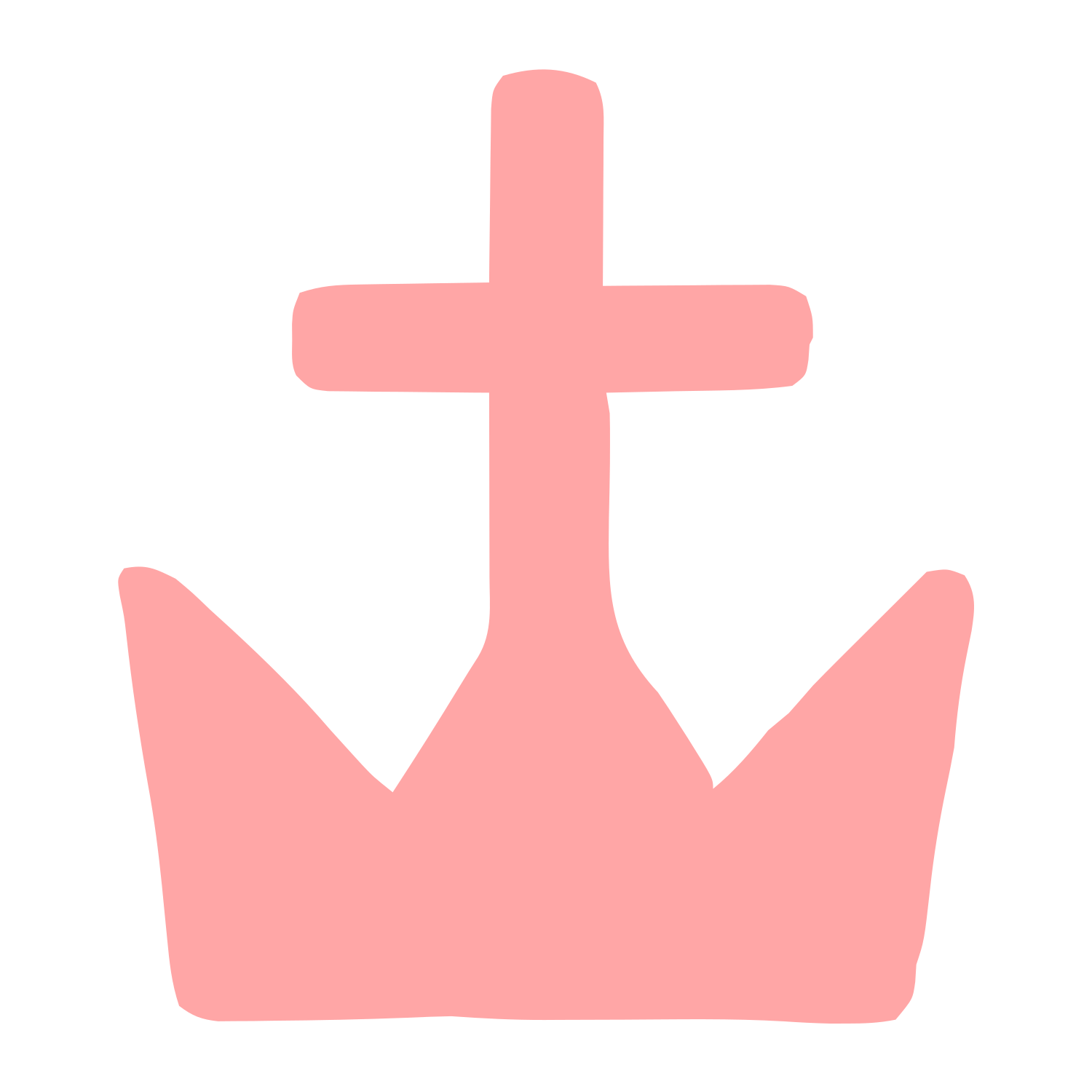 Cross Crown Church Logo #ffa6a6