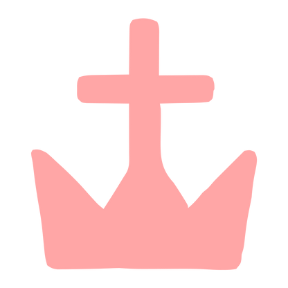 Cross Crown Church Logo #ffa6a6