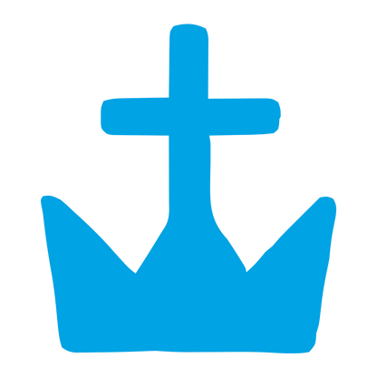 Cross Crown Church Logo #00a3e4