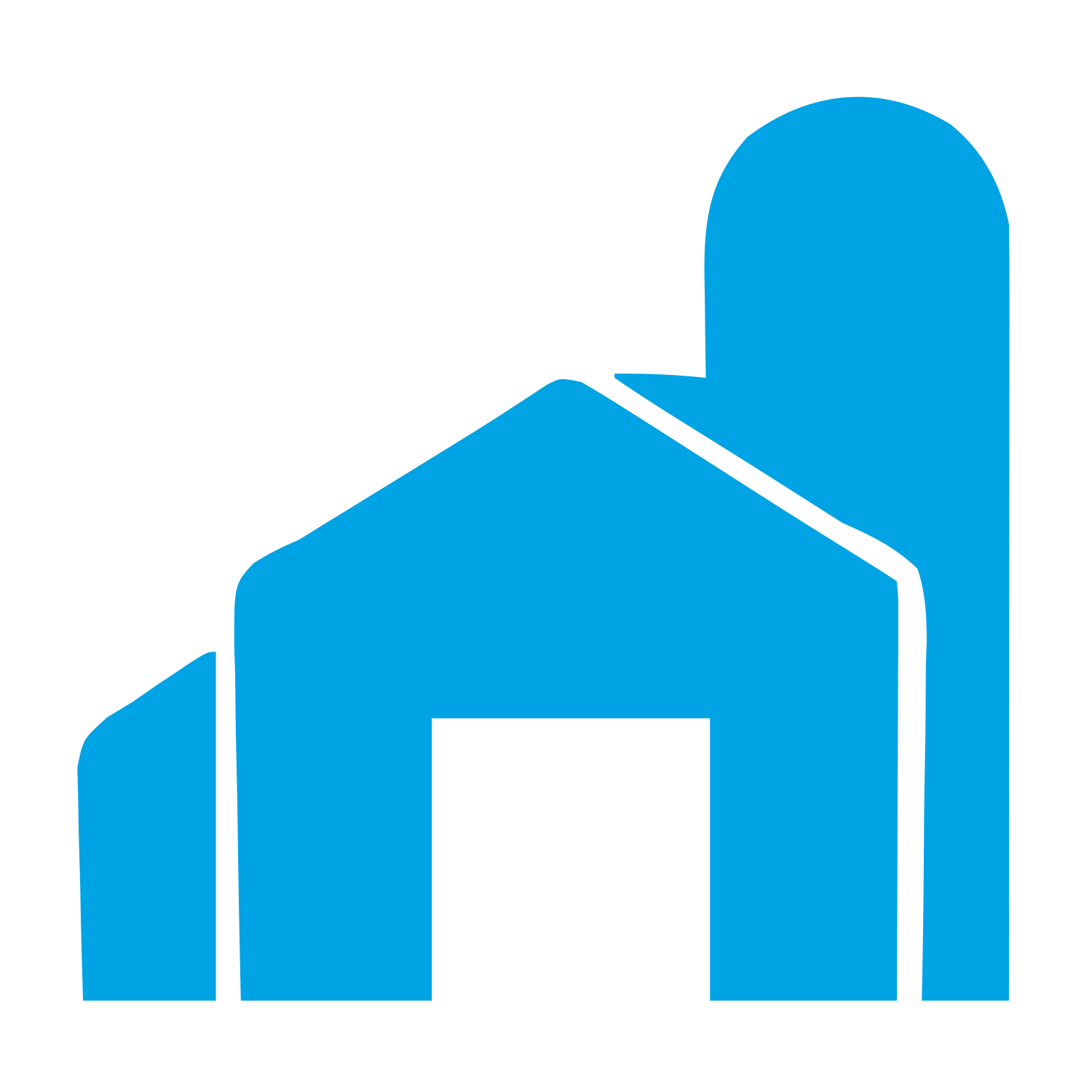 Barn Silo Farm Logo #00a3e4