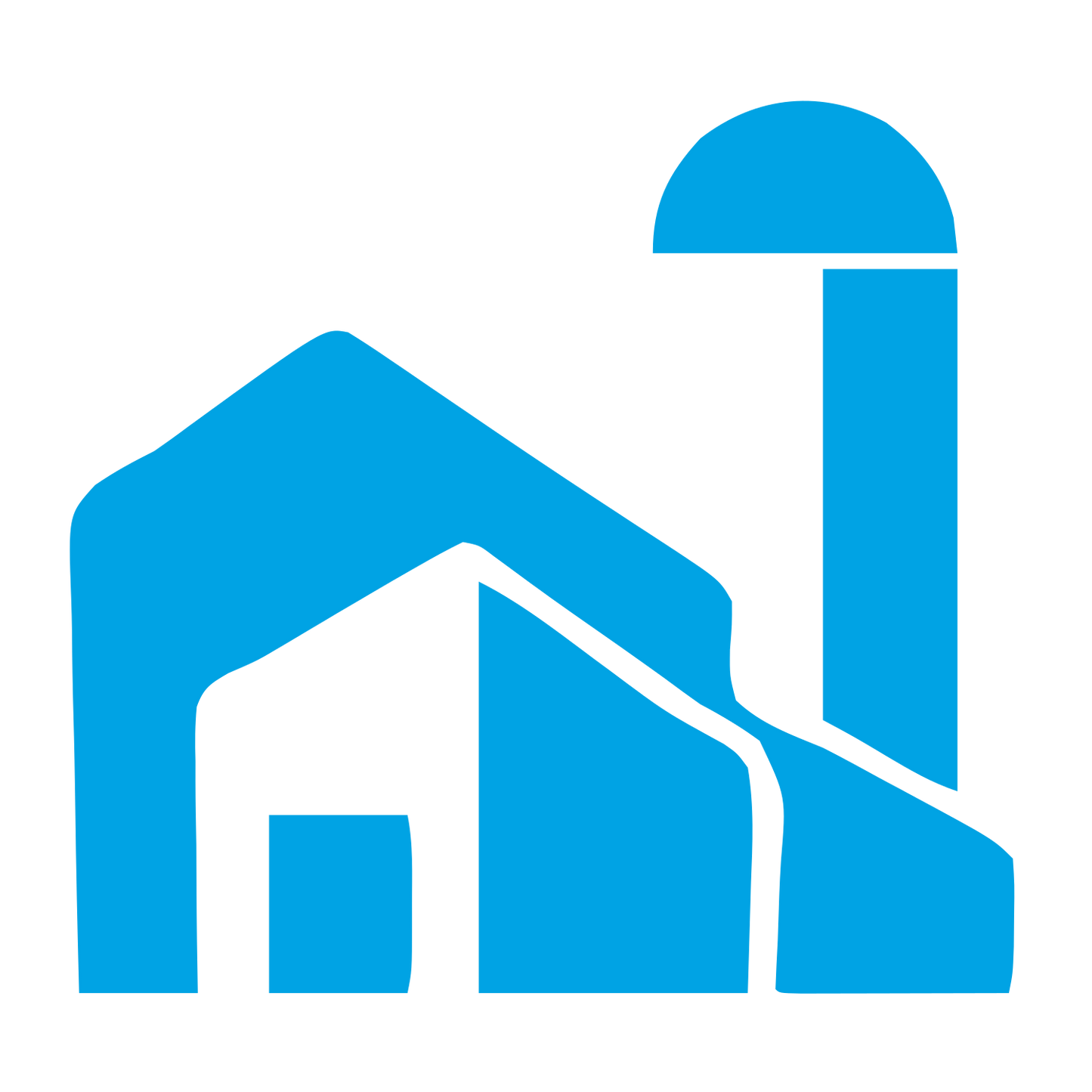 Barn and Silo Logo #00a3e4