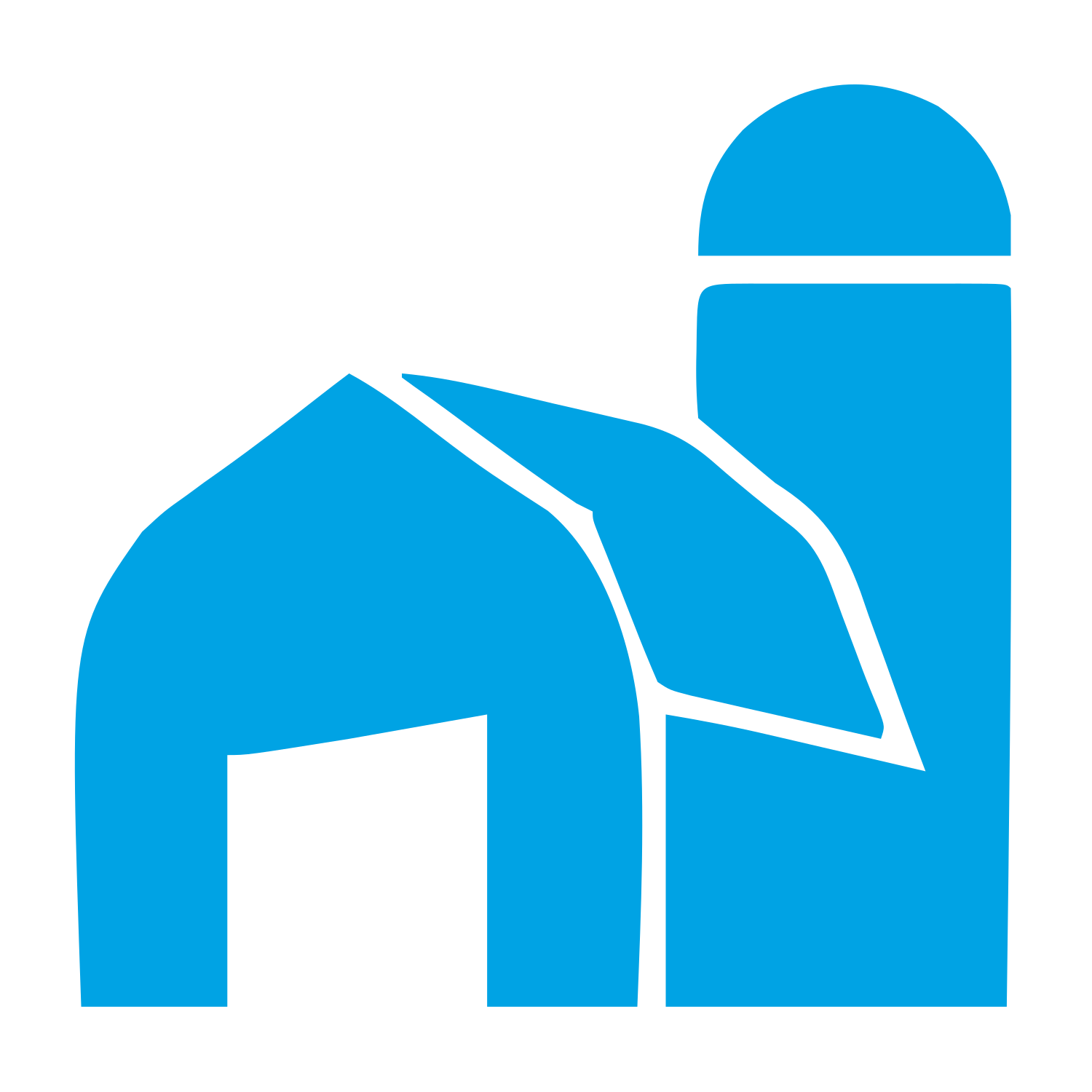 Barn and Silo Logo #00a3e4