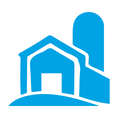 Barn and Silo Logo #00a3e4