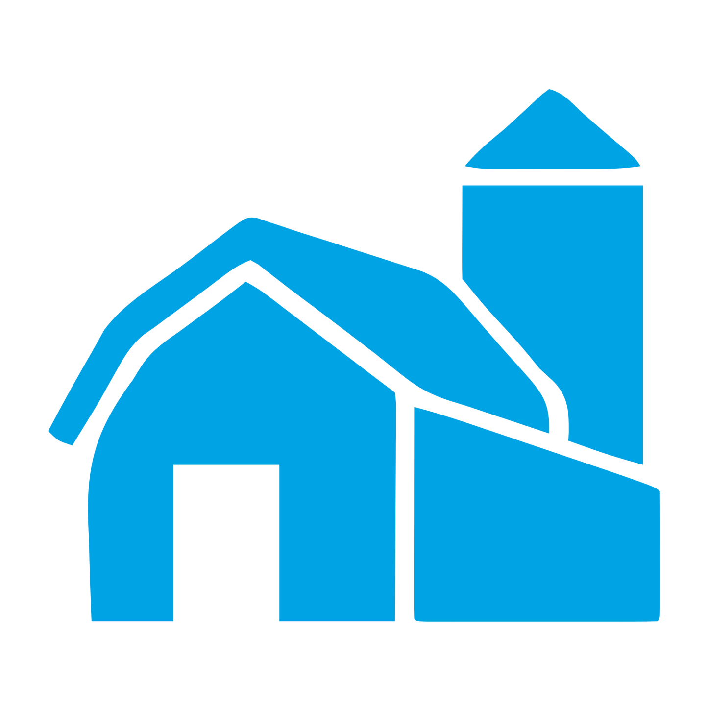Barn and Silo Logo #00a3e4