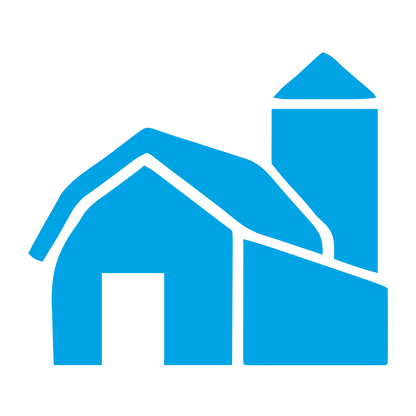 Barn and Silo Logo #00a3e4