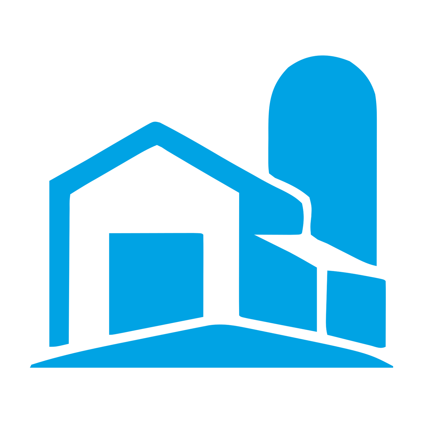 Barn and Silo Logo #00a3e4