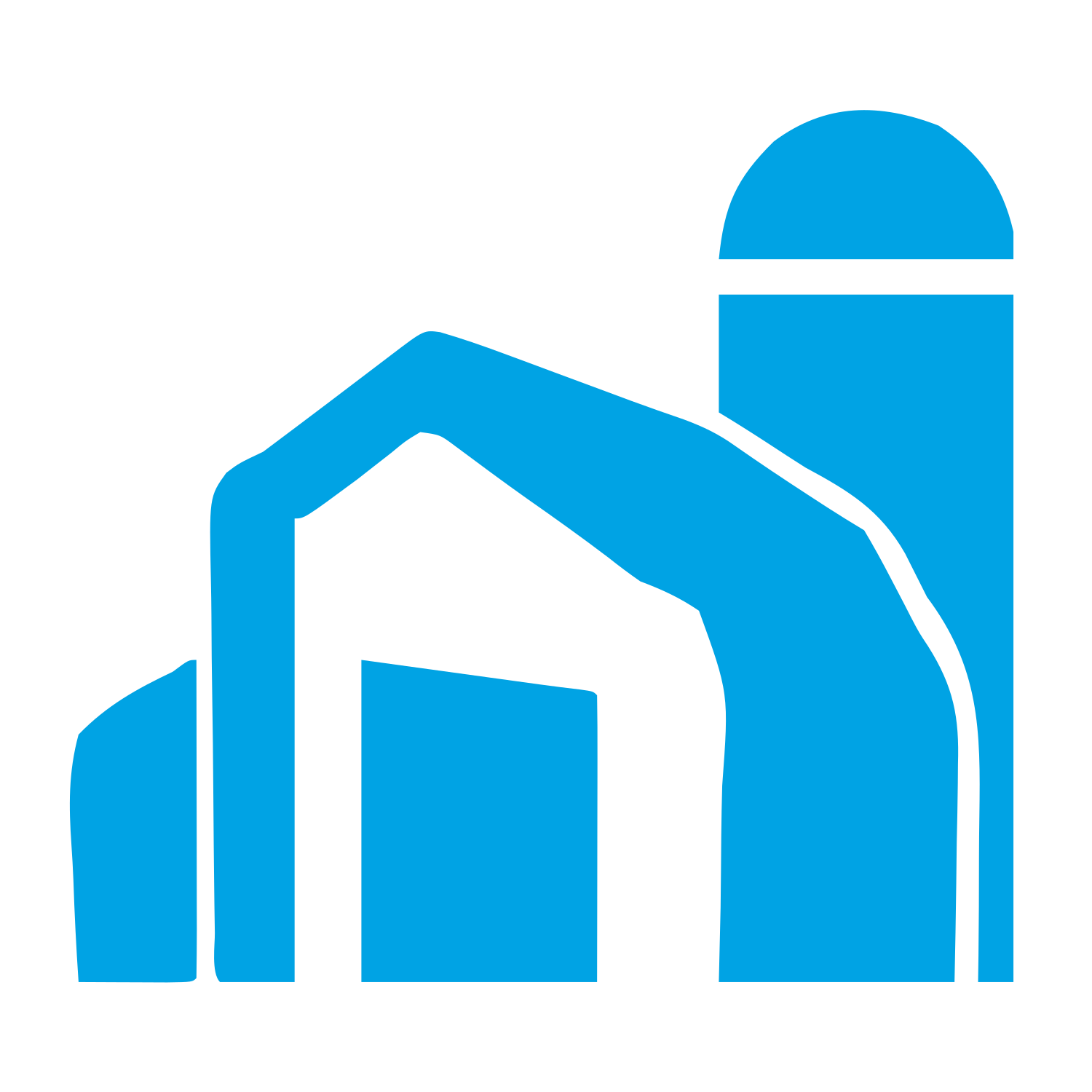 Barn and Silo Logo #00a3e4