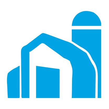 Barn and Silo Logo #00a3e4
