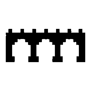 Pixel Bridge Arch Logo