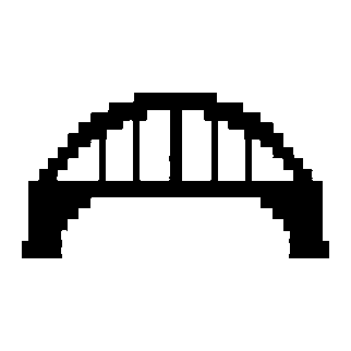 Pixel Bridge Arch Logo