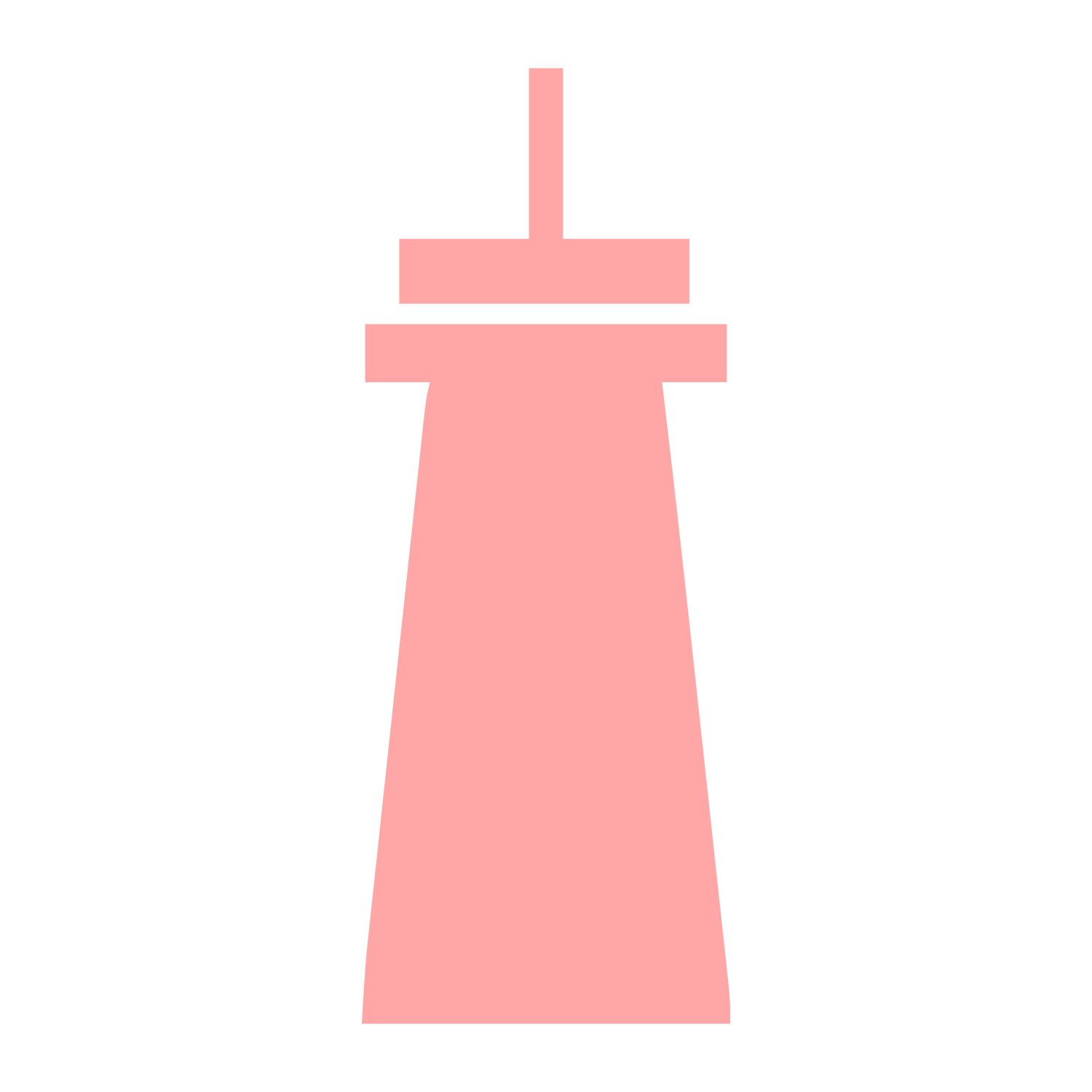 Lighthouse Tower Silhouette Logo #ffa6a6