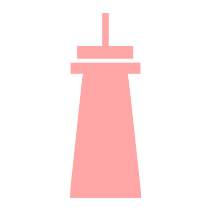 Lighthouse Tower Silhouette Logo #ffa6a6