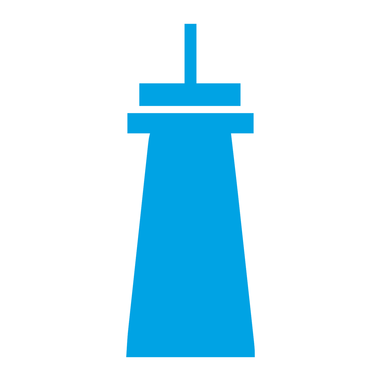 Lighthouse Tower Silhouette Logo #00a3e4