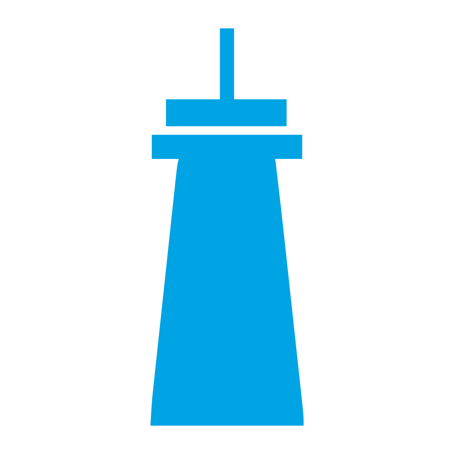 Lighthouse Tower Silhouette Logo #00a3e4