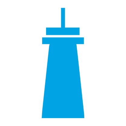 Lighthouse Tower Silhouette Logo #00a3e4