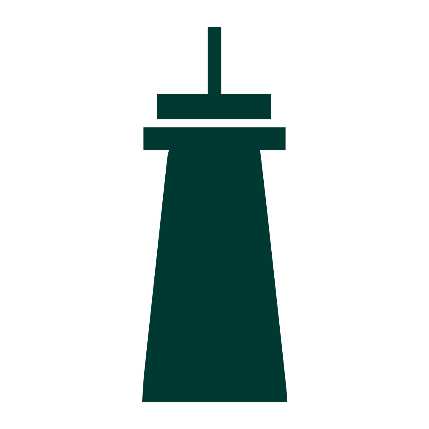 Lighthouse Tower Silhouette Logo #003932