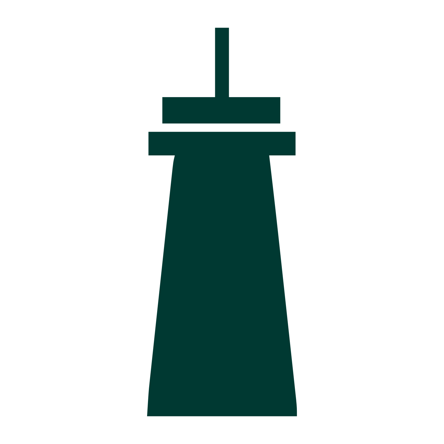 Lighthouse Tower Silhouette Logo #003932