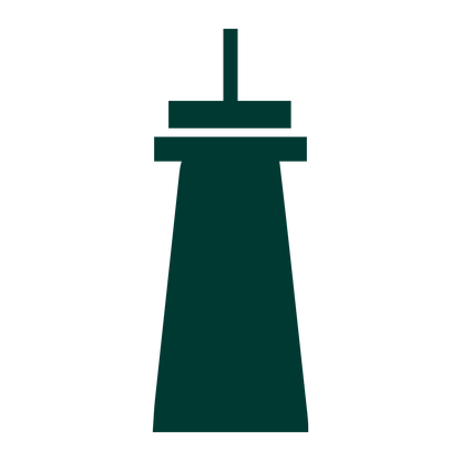 Lighthouse Tower Silhouette Logo #003932