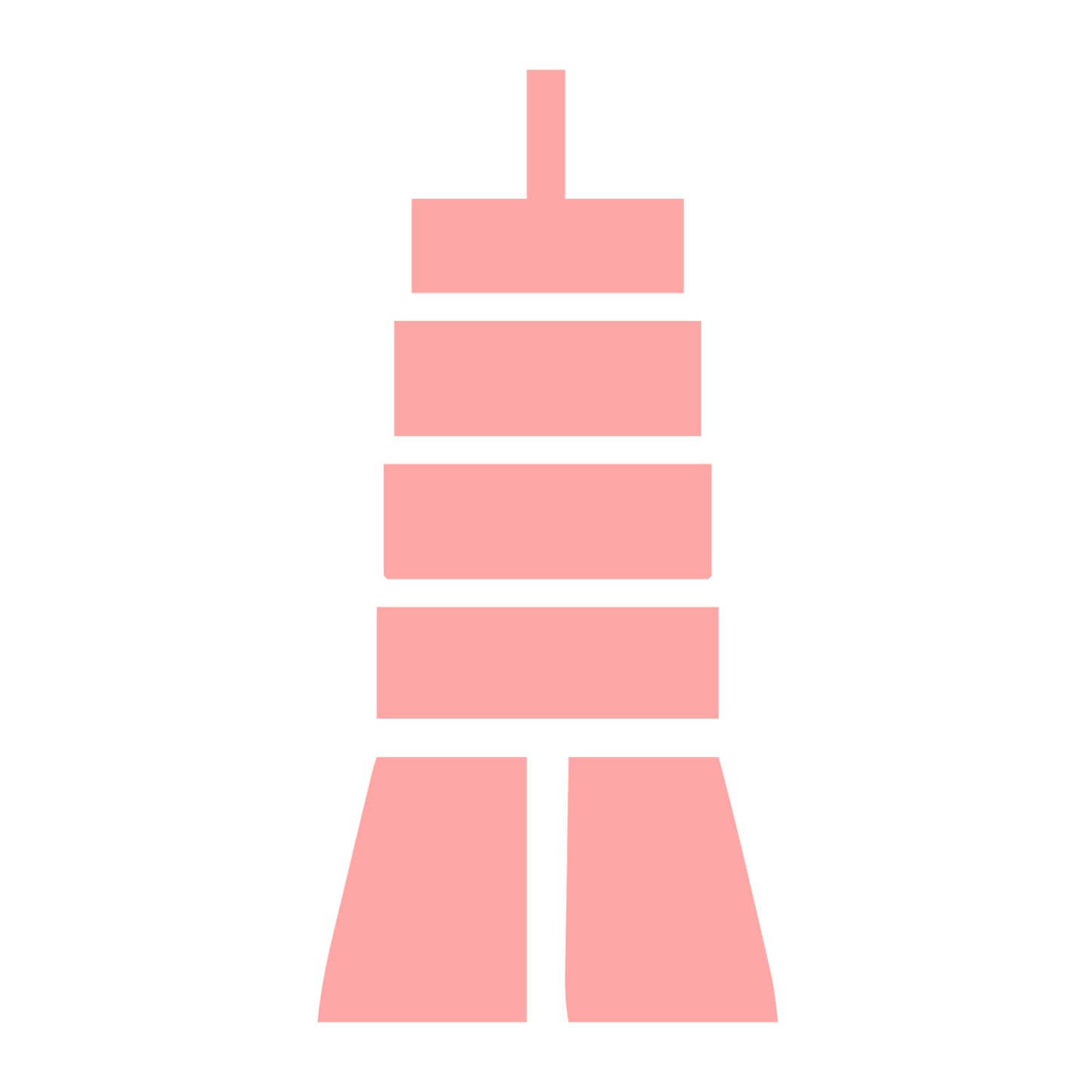 Tower Stacked Blocks Logo #ffa6a6