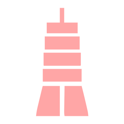 Tower Stacked Blocks Logo #ffa6a6