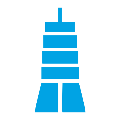 Tower Stacked Blocks Logo #00a3e4