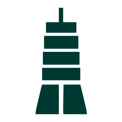 Tower Stacked Blocks Logo #003932
