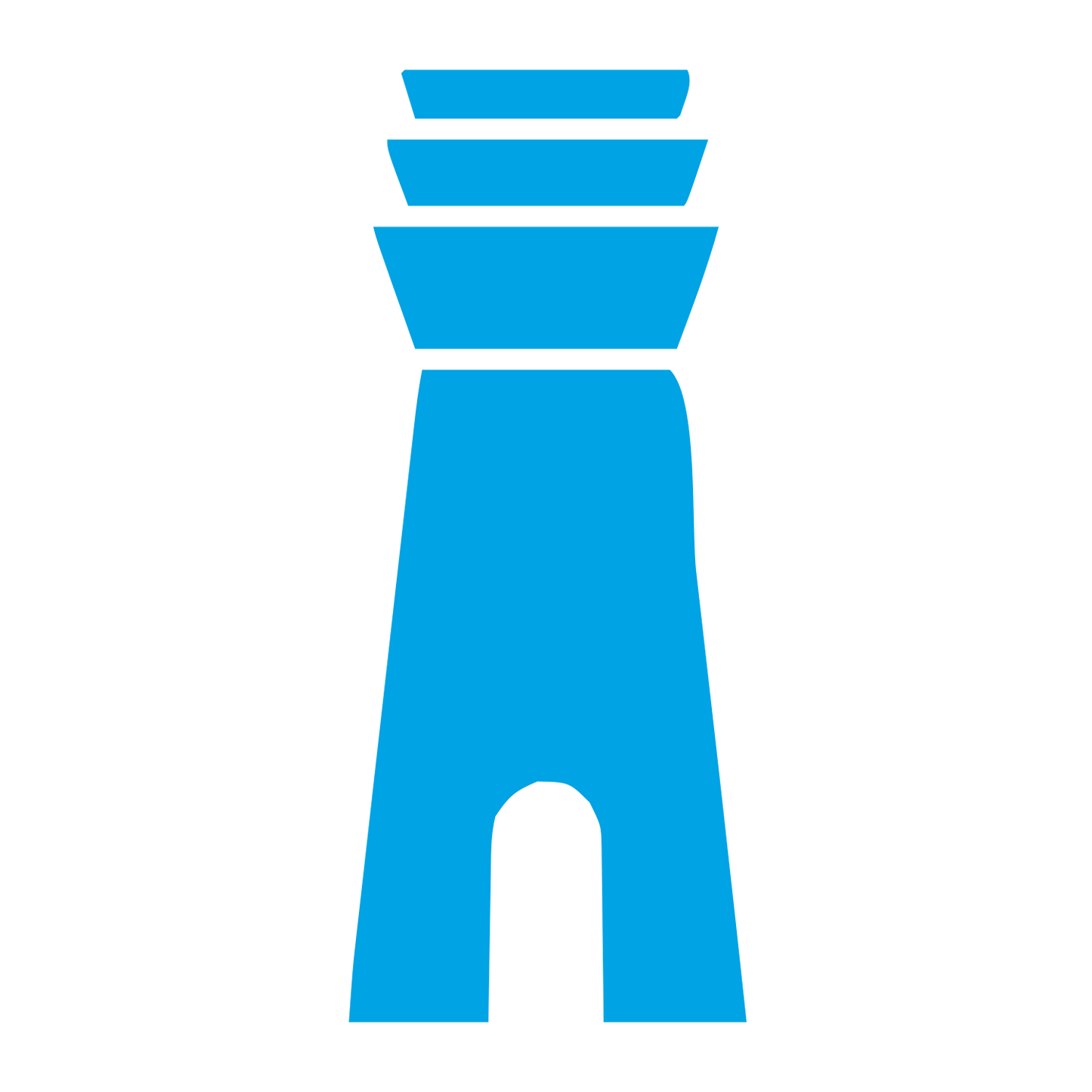 Air Traffic Control Tower Logo #00a3e4