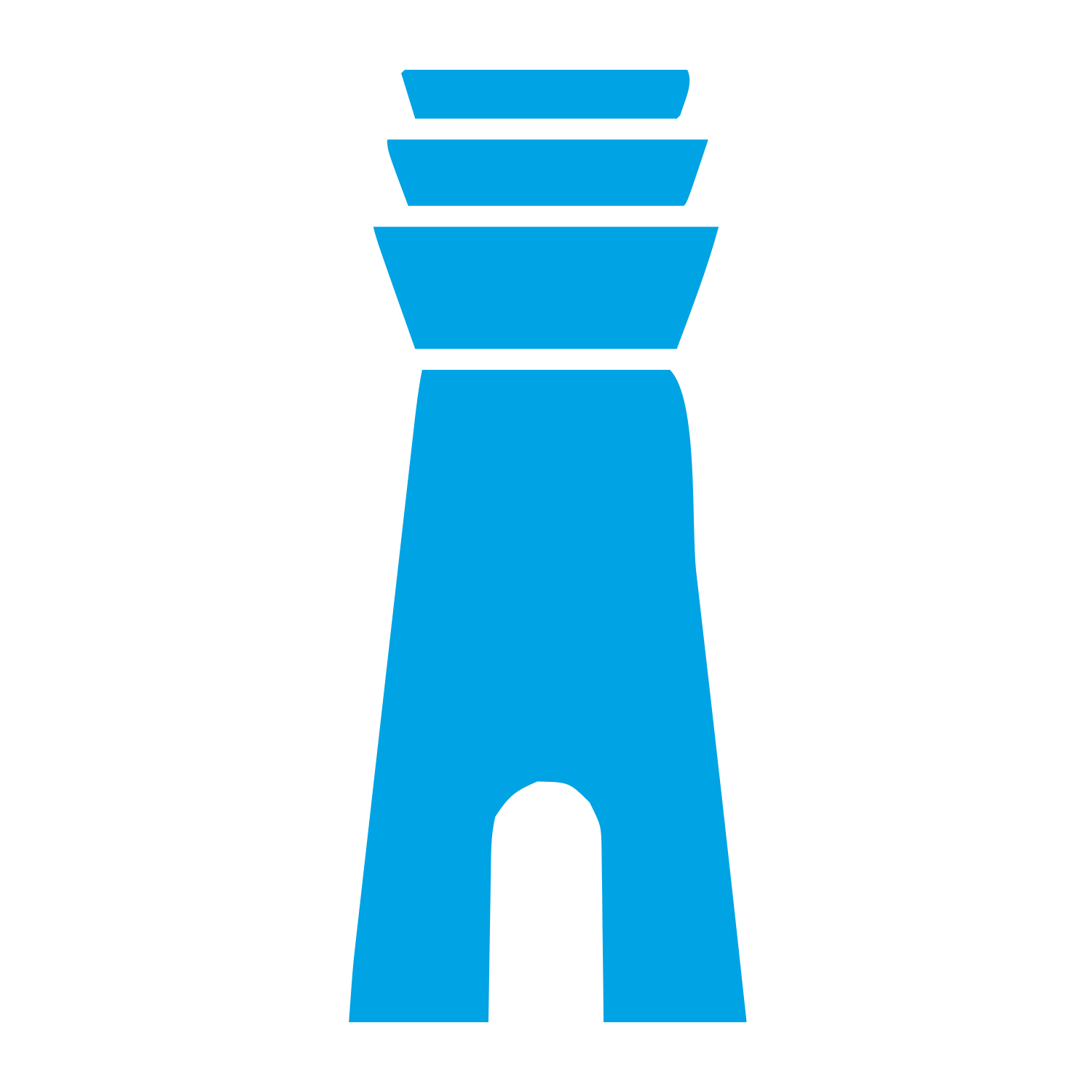 Air Traffic Control Tower Logo #00a3e4