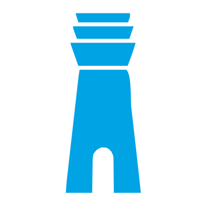 Air Traffic Control Tower Logo #00a3e4