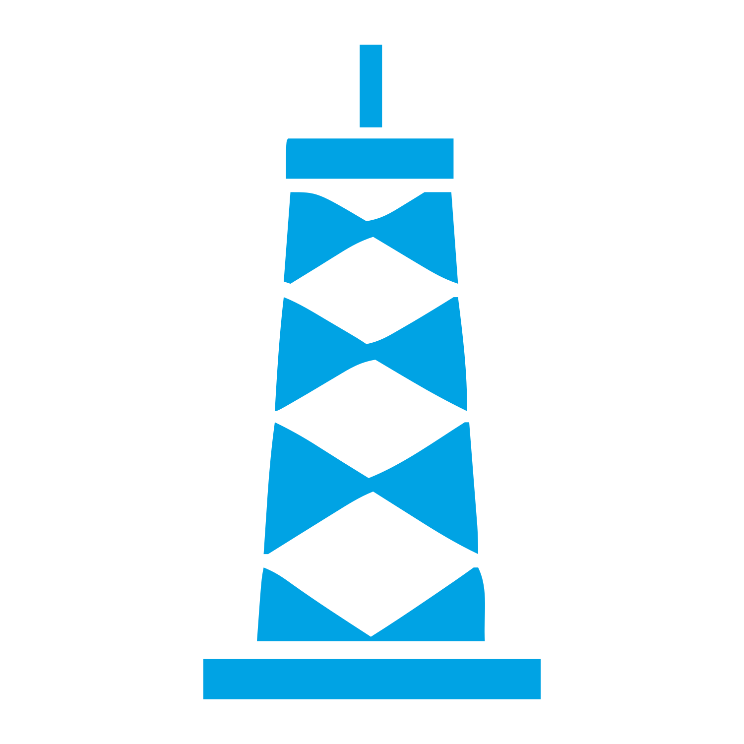Lighthouse Tower Swiss Logo #00a3e4