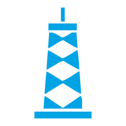 Lighthouse Tower Swiss Logo #00a3e4