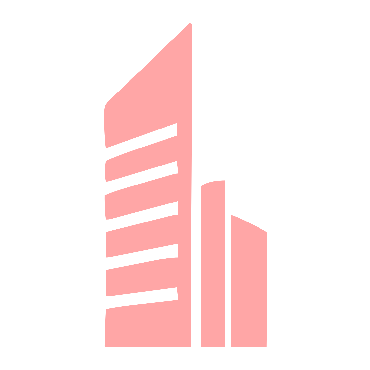 Twin Tower Skyscraper Logo #ffa6a6