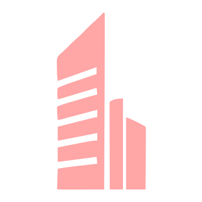 Twin Tower Skyscraper Logo #ffa6a6