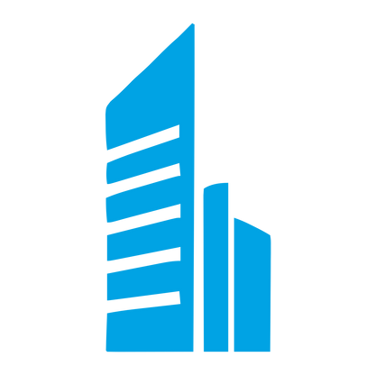 Twin Tower Skyscraper Logo #00a3e4