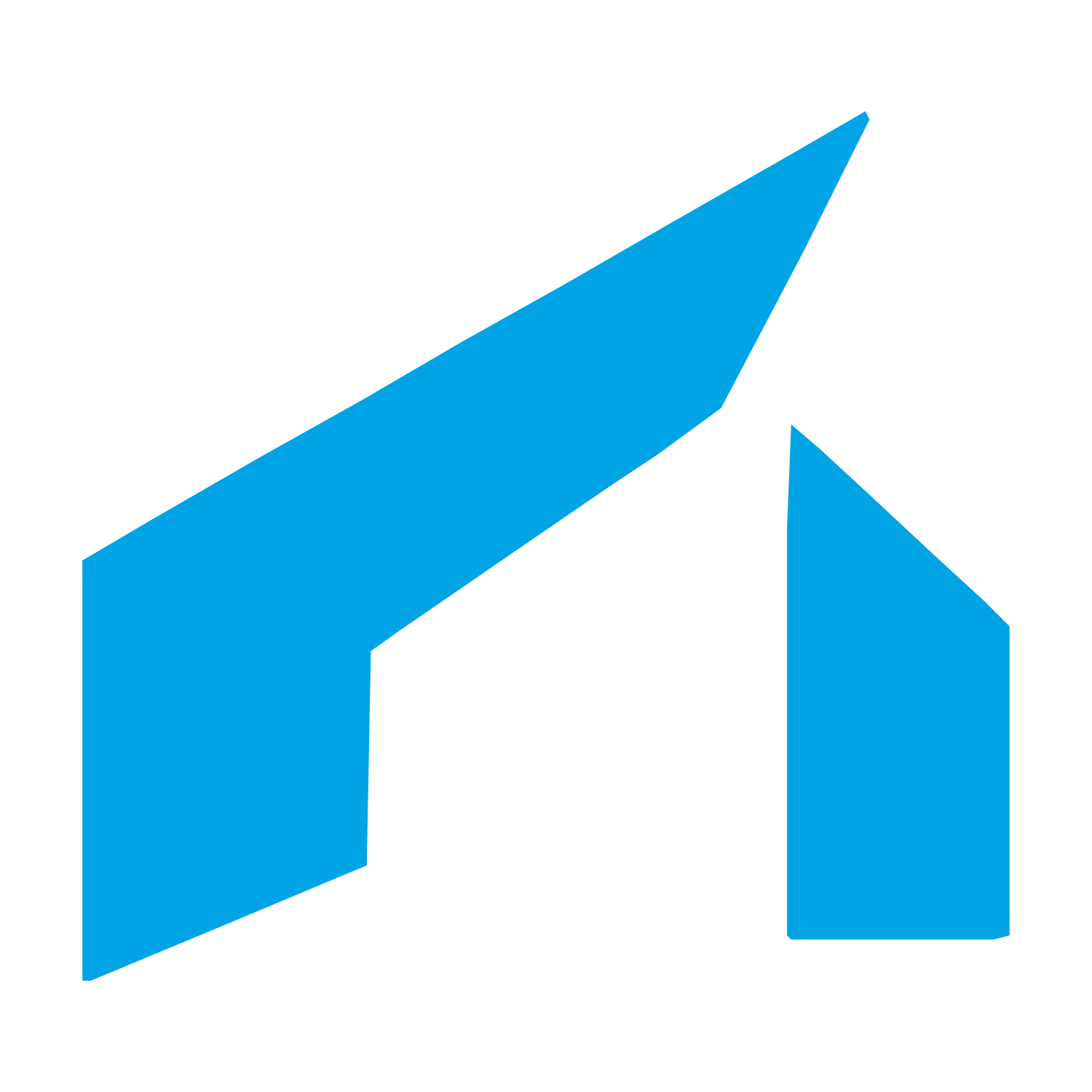 Industrial Barn Roof Logo #00a3e4