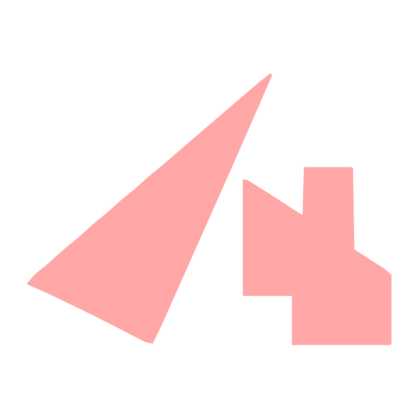 Geometric Cottage House Logo #ffa6a6