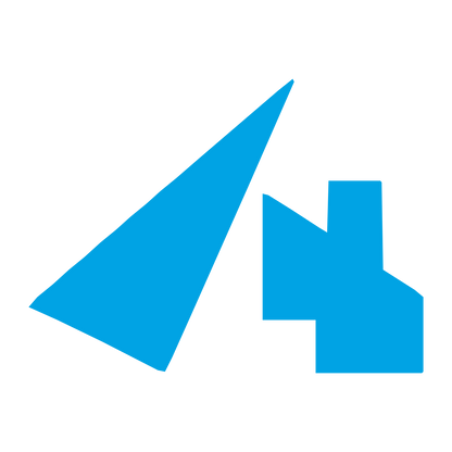 Geometric Cottage House Logo #00a3e4