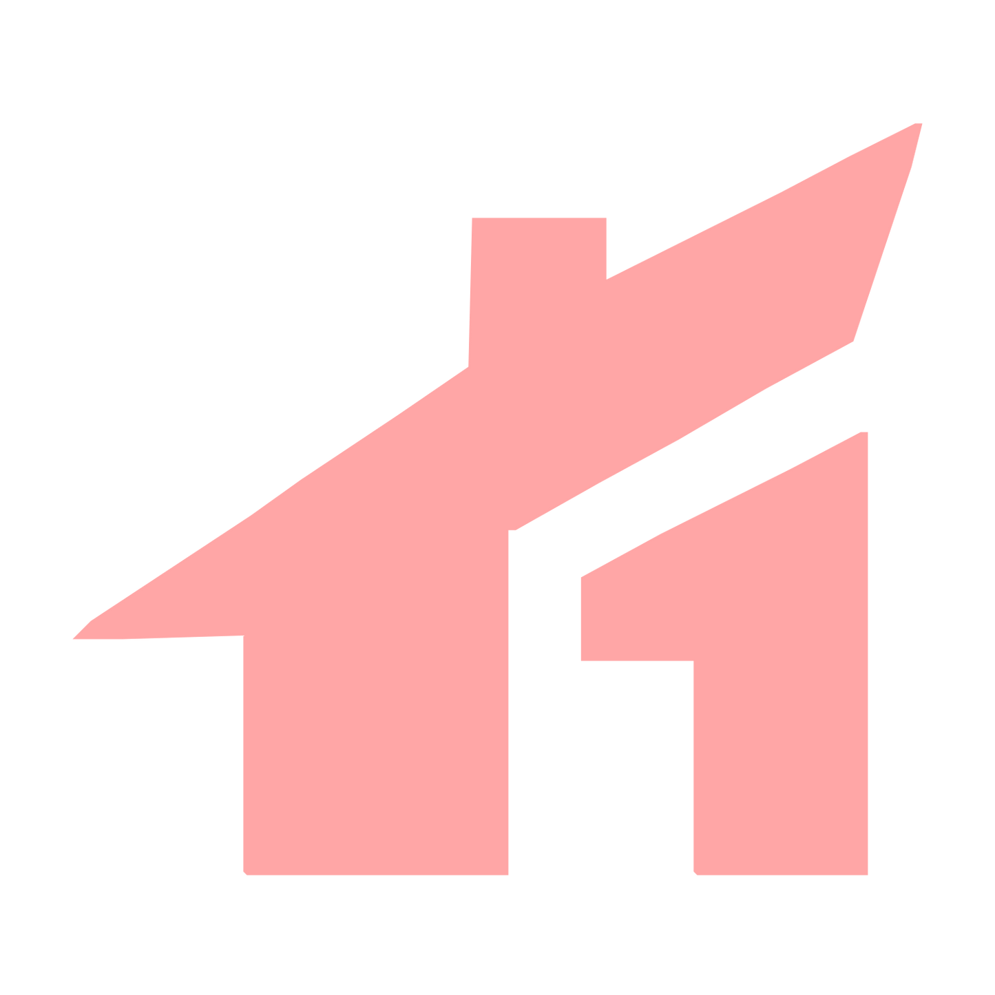 Rooftop Arrow Cottage Logo #ffa6a6