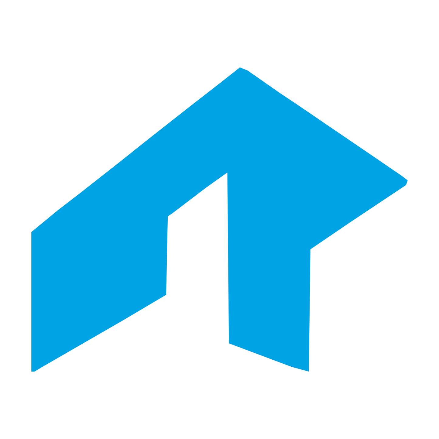 Industrial Rooftop House Logo #00a3e4