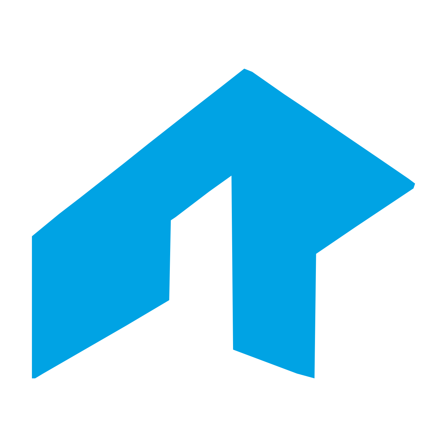 Industrial Rooftop House Logo #00a3e4