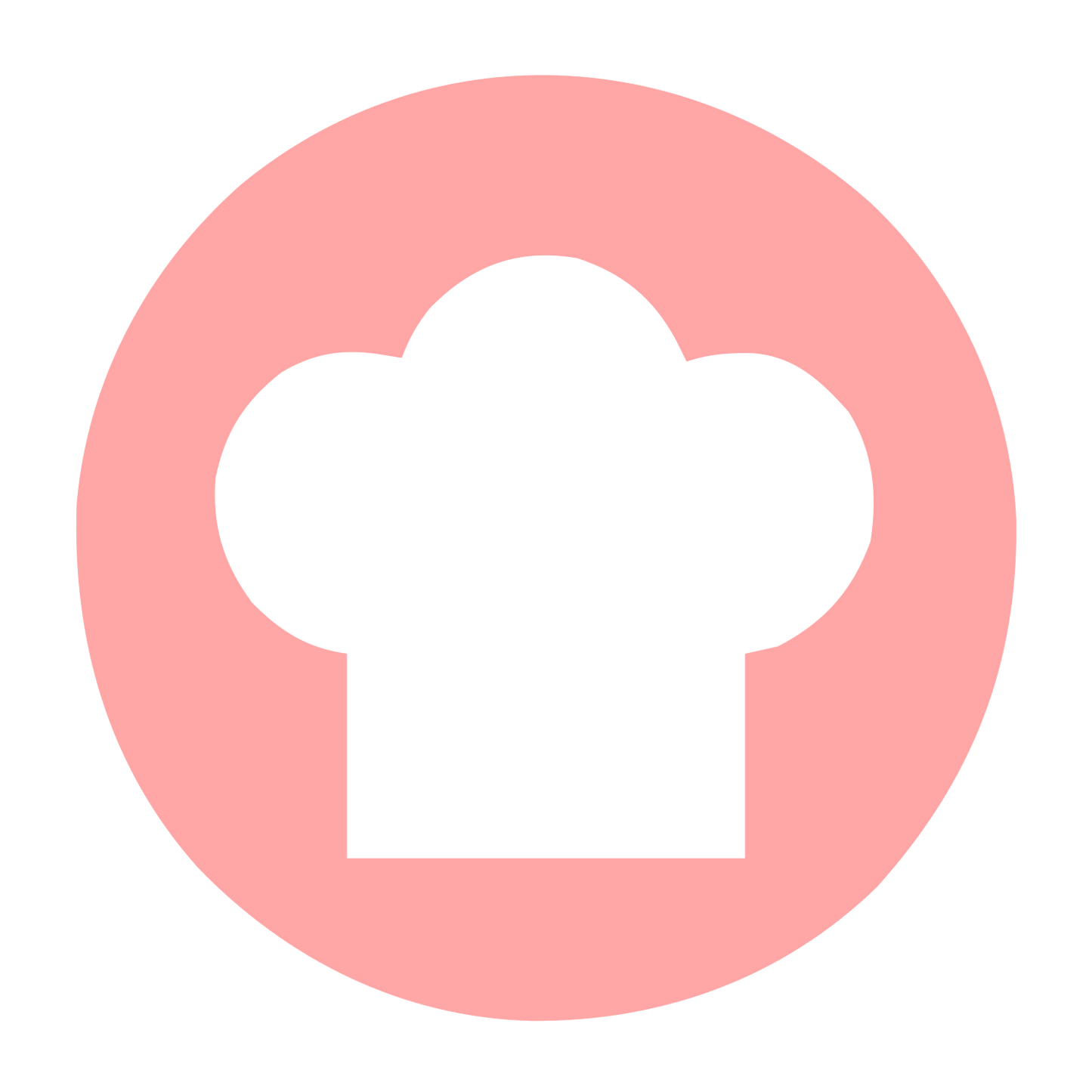 Chef Hat Circle Logo #ffa6a6