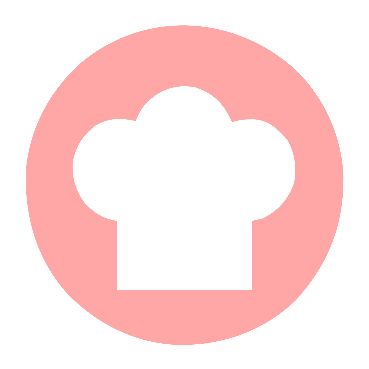 Chef Hat Circle Logo #ffa6a6