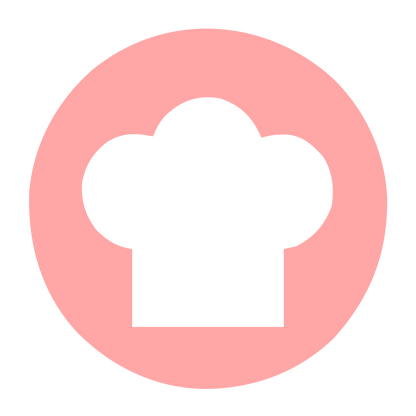 Chef Hat Circle Logo #ffa6a6