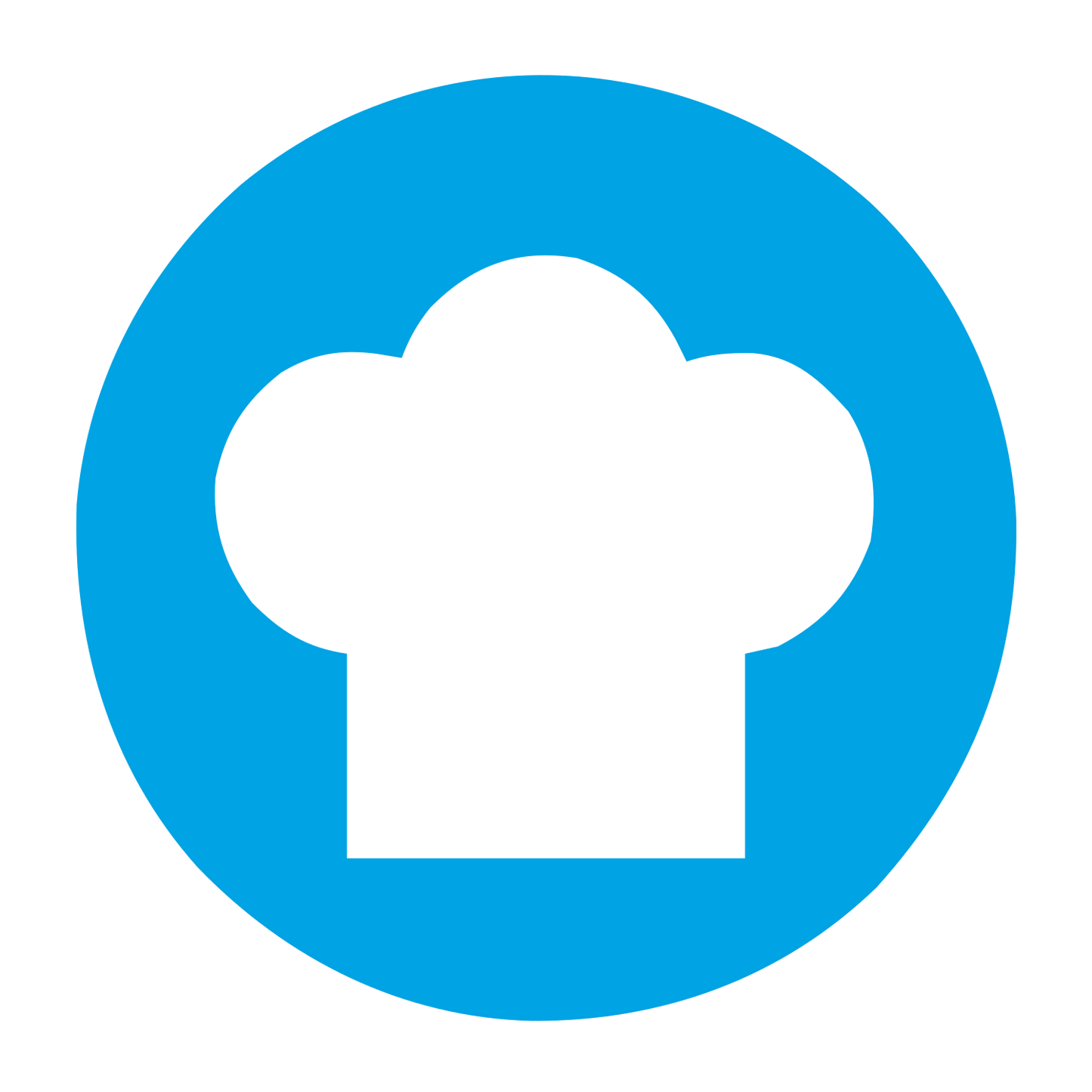 Chef Hat Circle Logo #00a3e4