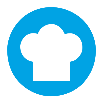 Chef Hat Circle Logo #00a3e4
