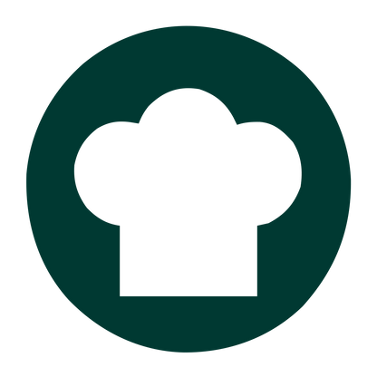 Chef Hat Circle Logo #003932