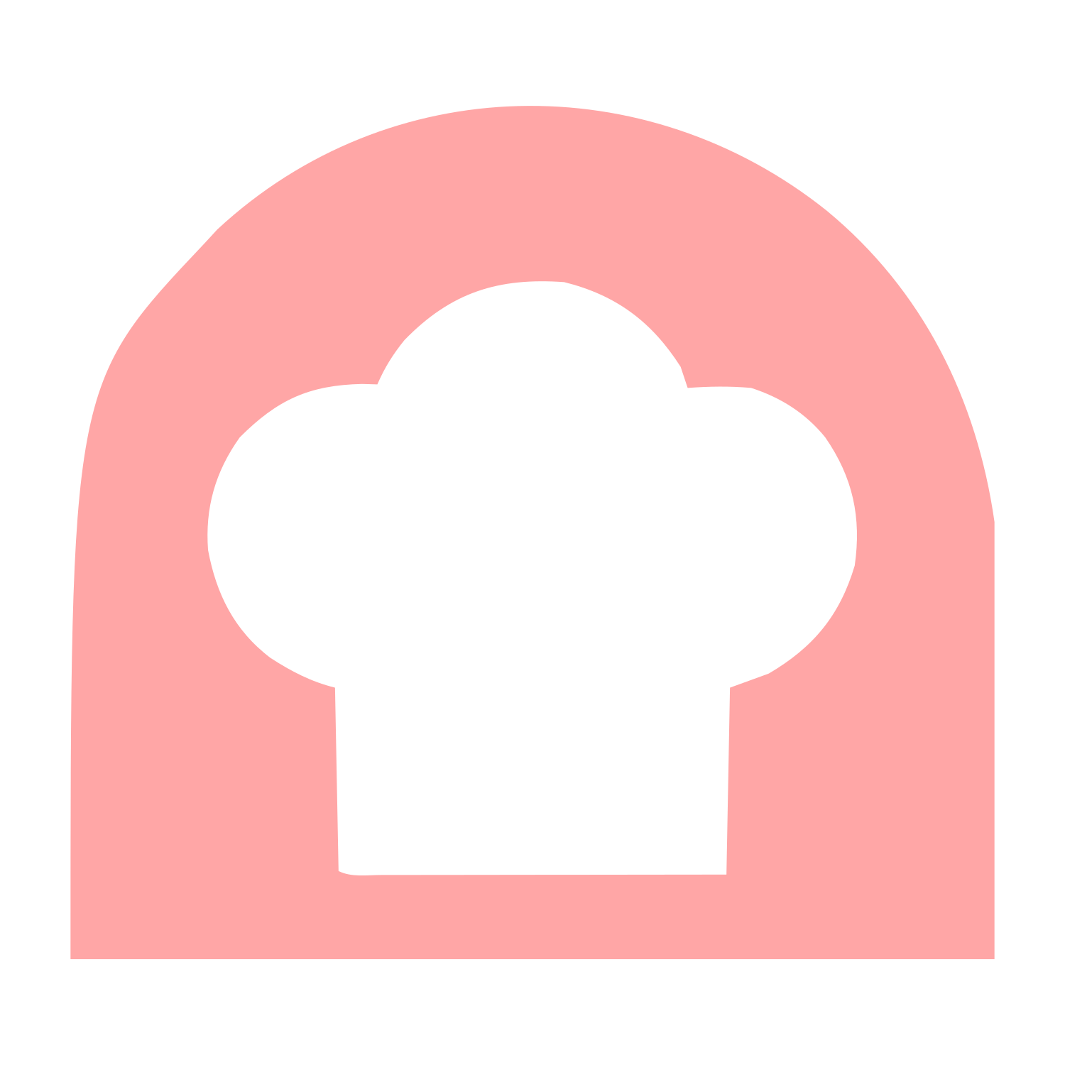 Chef Hat Arch Logo #ffa6a6